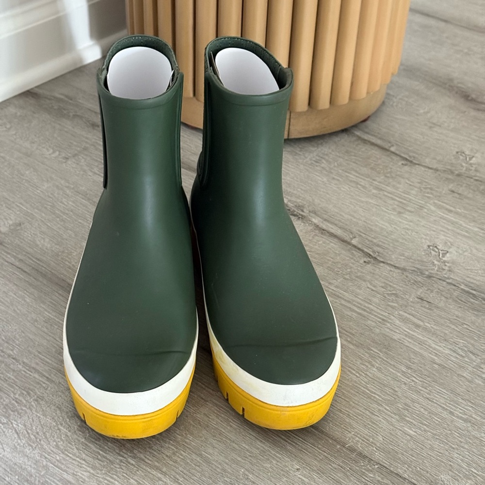 Tory Burch Olive Green Boots with Yellow Sole - Picture 5 of 8